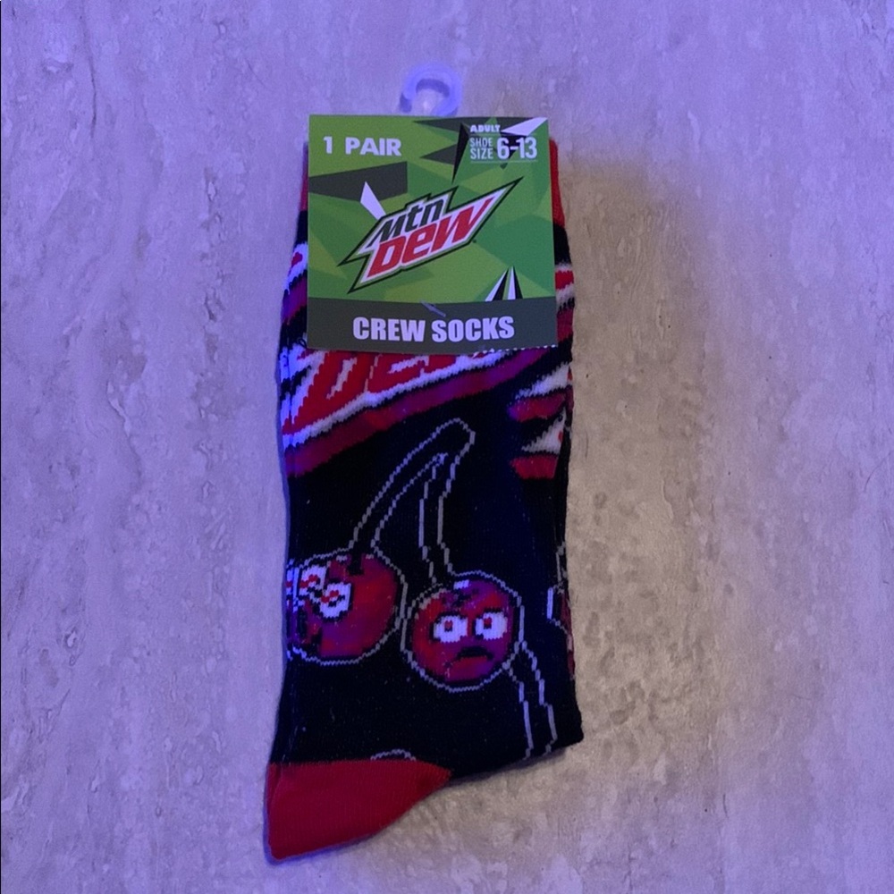 Mountain Dew crew socks